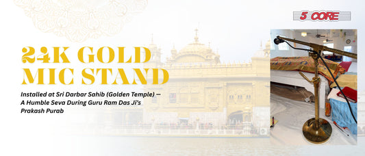 24K Gold Microphone Stands Installed at Sri Darbar Sahib (Golden Temple) — A Humble Seva During Guru Ram Das Ji’s Prakash Purab