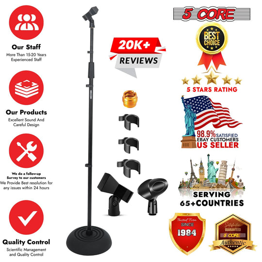 Heavy duty adjustable mic stand ideal for singing on stage