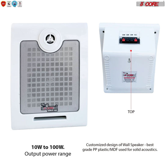 5Core high performance outdoor speakers, ceiling mount wall speakers 50W RMS, 4Ohms