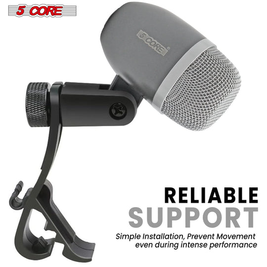 5Core grey condenser microphone for drum kits, XLR connection, perfect for tom and snare