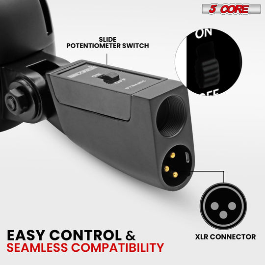 Studio-ready blue microphone by 5Core with vintage appeal