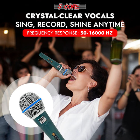 Studio quality dynamic microphone for vocal and karaoke performance