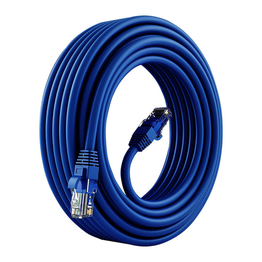 High-speed Cat6 Ethernet cable with RJ45 connectors for extended internet reach