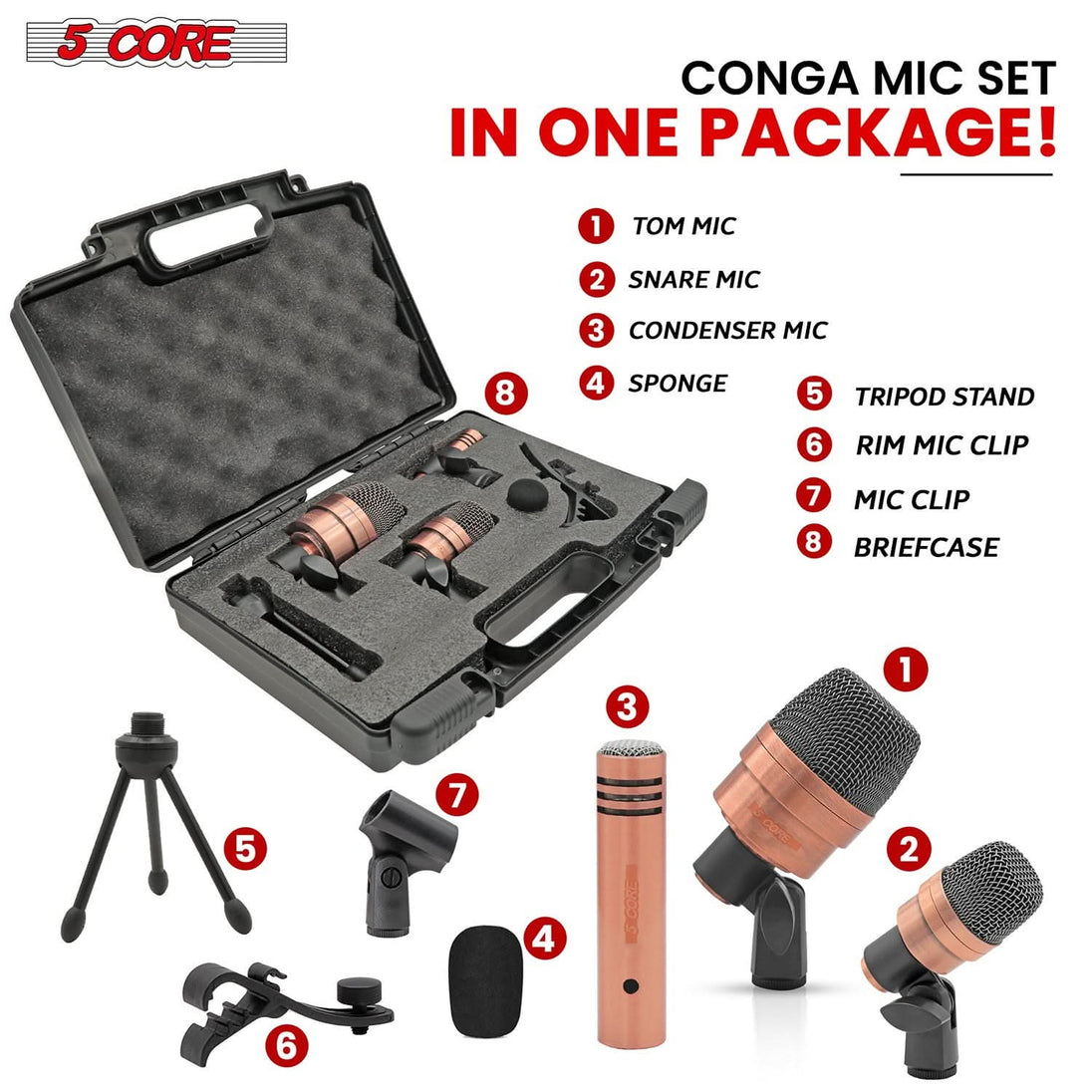 XLR instrument mic designed for drum kit recording