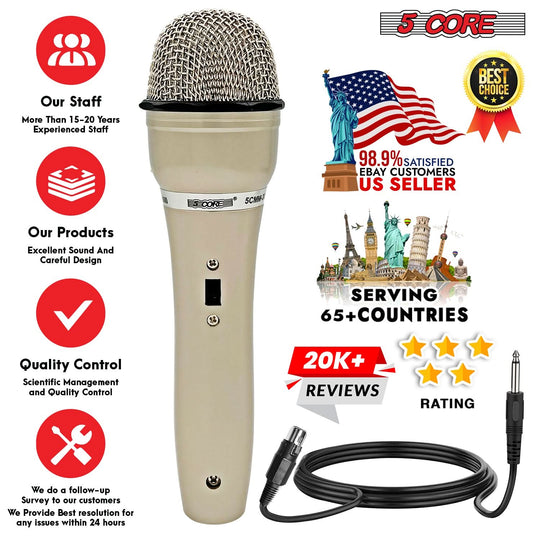 5Core dynamic handheld mic for professional sound in karaoke and studio
