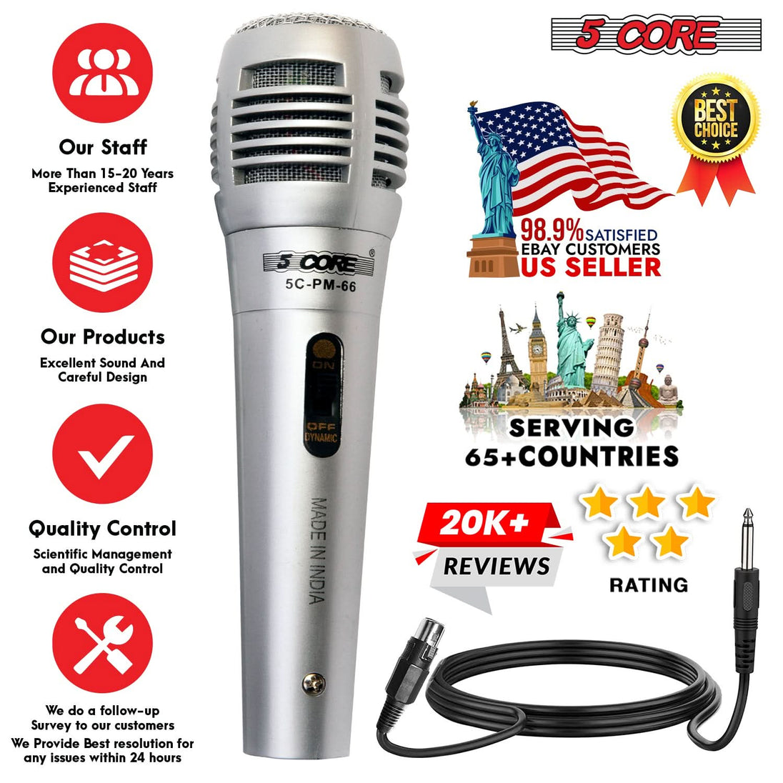 Professional XLR microphone for live singing and recording