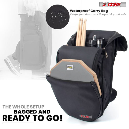 Comfortable guitar stool with integrated drum practice pad
