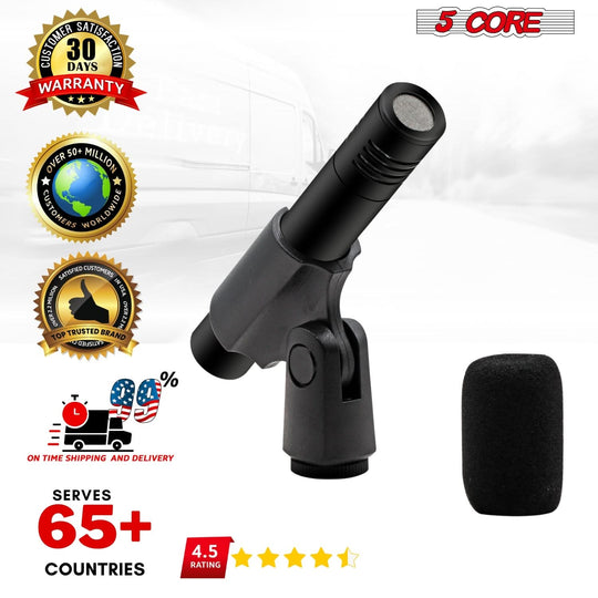 Black 5Core cardioid pencil condenser microphone for instruments, with XLR connection