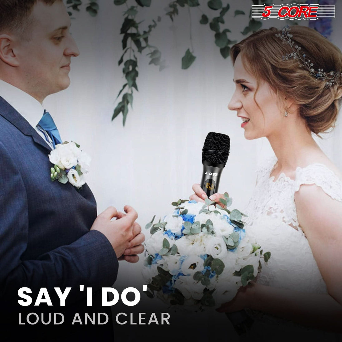The wireless microphone system features a receiver that links seamlessly with any audio device for a flawless connection