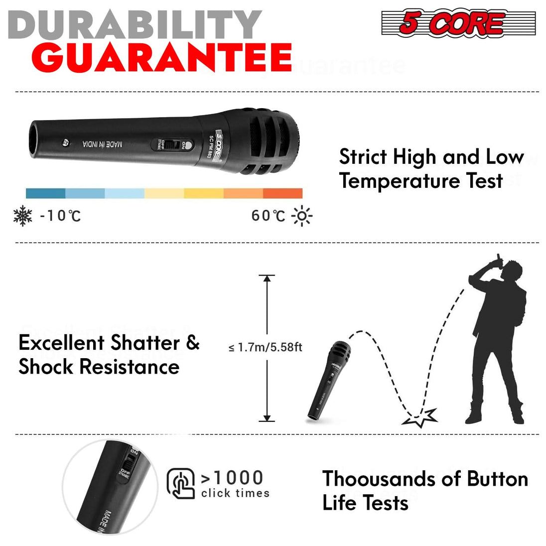 XLR microphone for dynamic vocal recording and live shows
