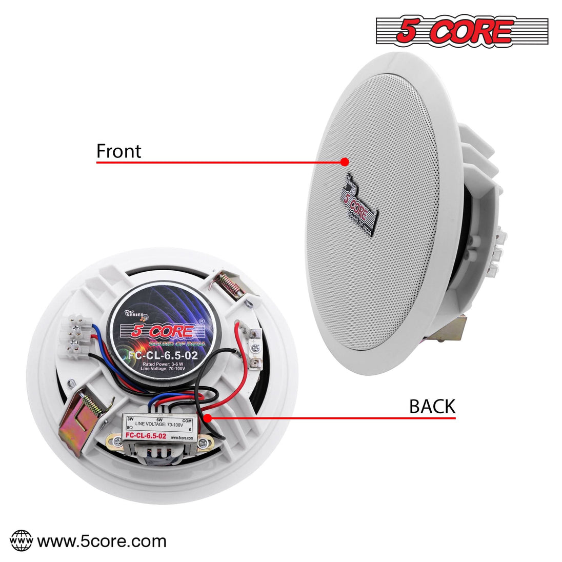 300W 6 inch subwoofer speakers for car audio upgrade