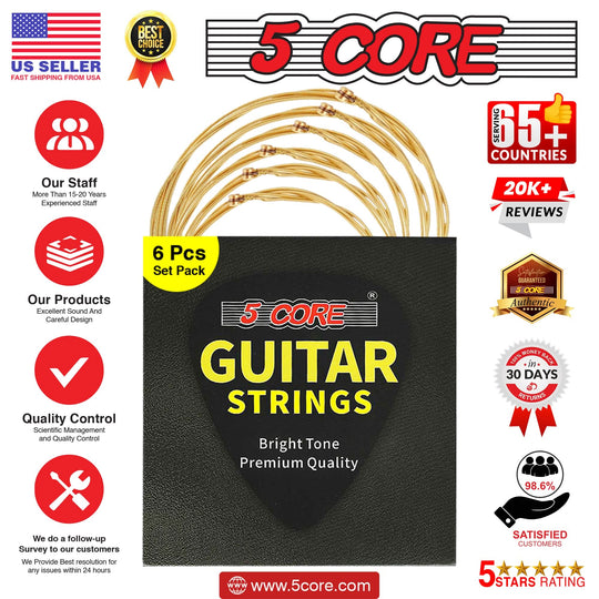 High quality 6 string guitar string set with bright sound