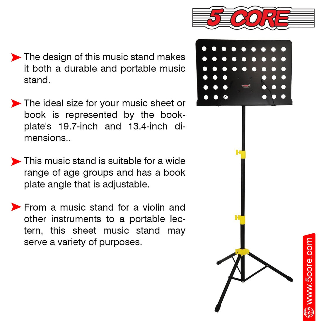 Compatible with books, tablets, and sheet music