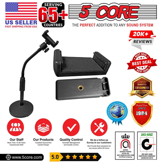 5Core adjustable scissor boom arm stand for desk cell phone tablet and cellphone holder