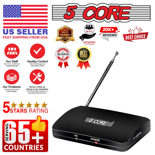5Core dual function wireless microphone, wired and wireless modes, microphone for all events