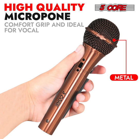Professional handheld mic by 5Core with high sensitivity and clarity