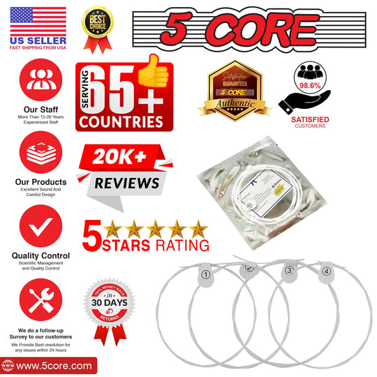 5Core durable nylon ukulele strings with consistent sound and bright tone