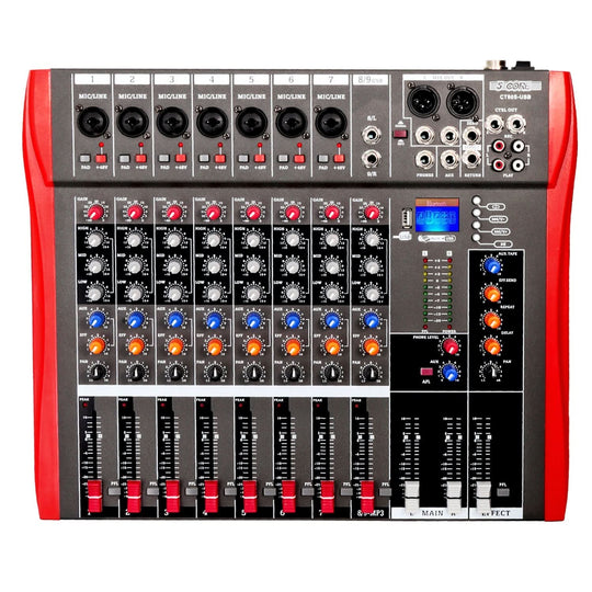 5 Core 8 channel audio mixer with Bluetooth and USB support