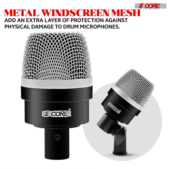 Overhead drum mics offering smooth frequency response for natural drum sounds.