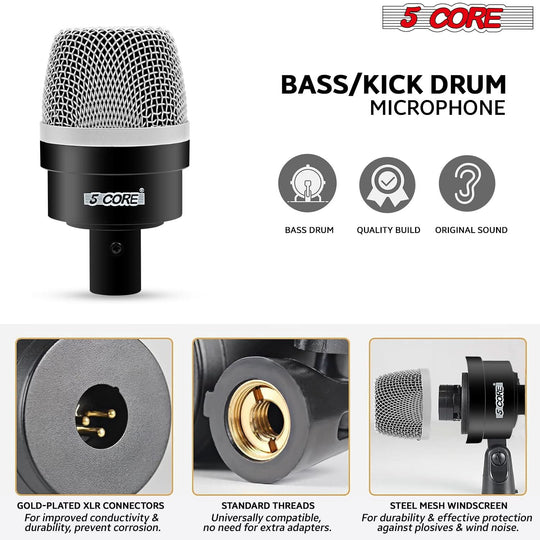 Microphone set package includes sturdy mounts and cables for easy installation.