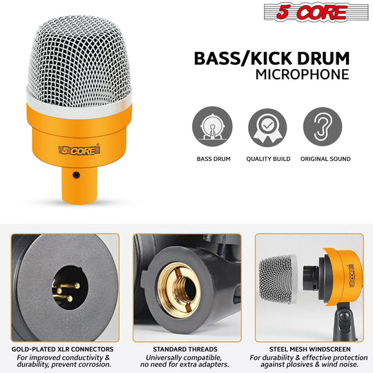 Snare/tom drum microphone ensuring clear and dynamic sound reproduction.