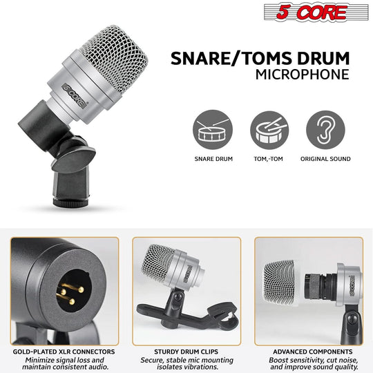 Microphone set enhances overall sound performance with minimal interference.