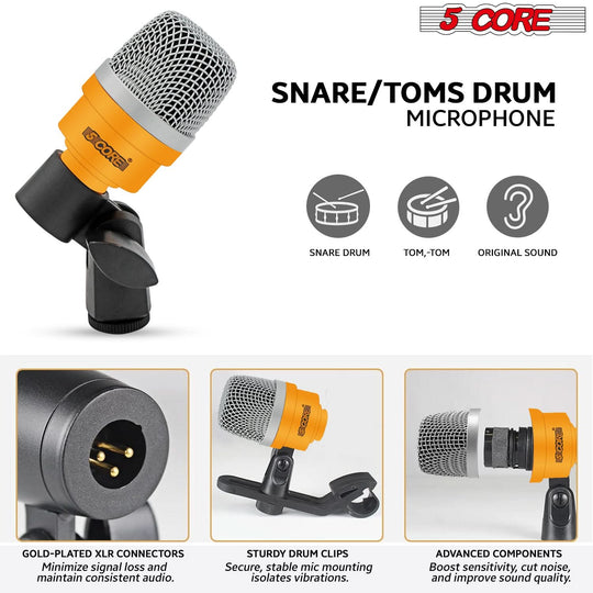 Drum mic kit designed for professional sound performance with accurate tone reproduction.