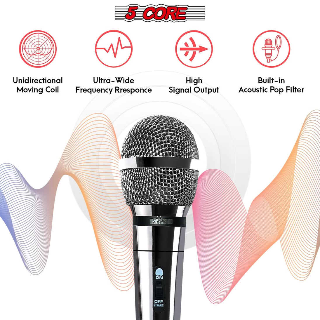 Dynamic XLR microphone ideal for singing, streaming, and podcasting
