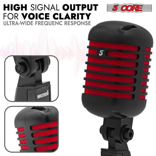 Vintage microphone with classic design and premium audio quality, perfect for retro-style performances and recordings