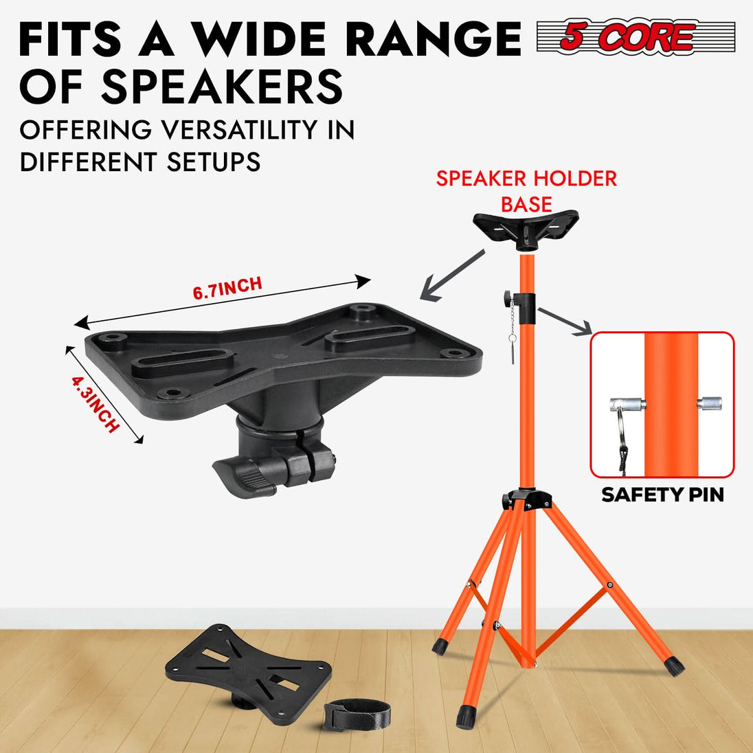 Sturdy 5 Core tripod speaker mounts ideal for professional audio setups