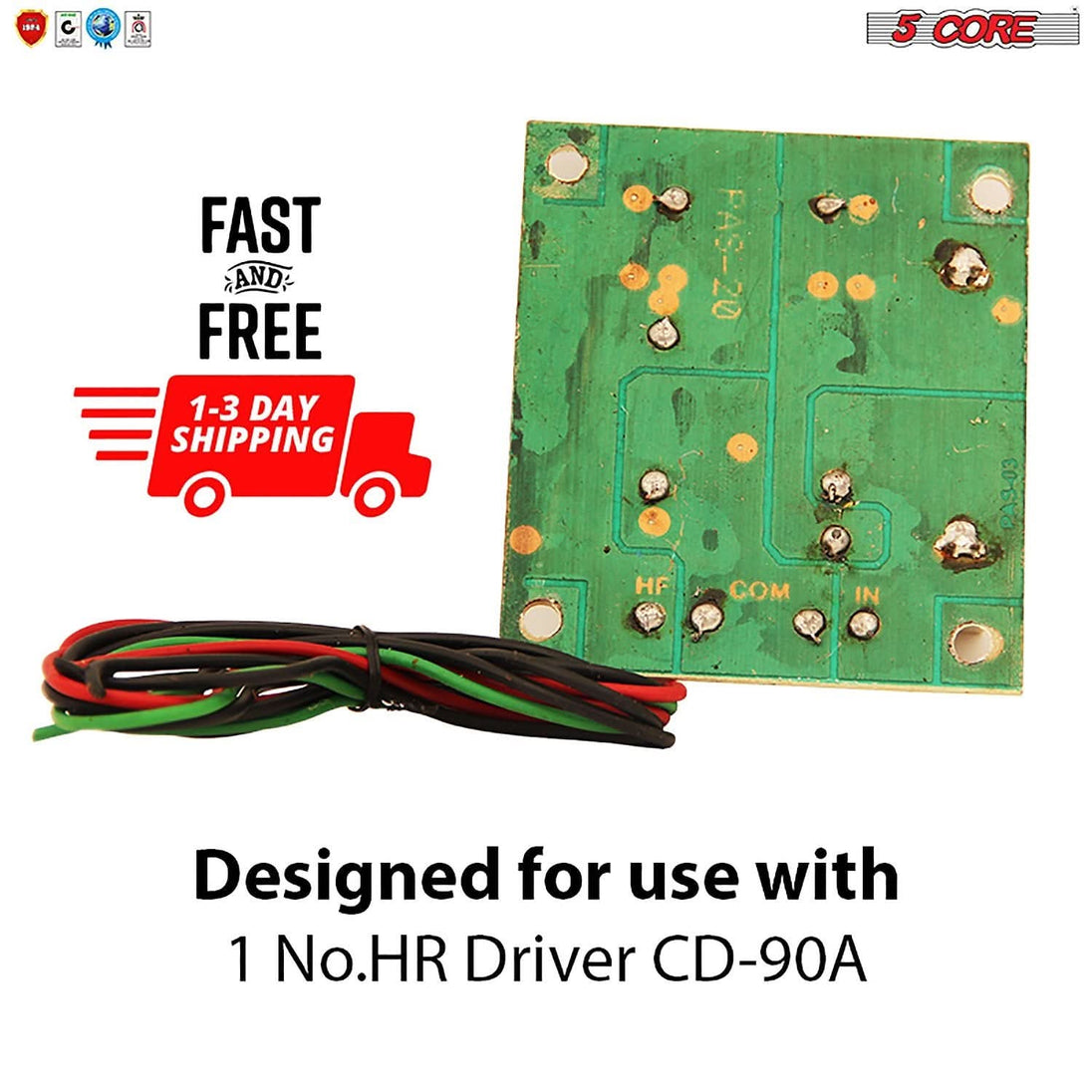 5 Core passive crossover network for single-channel audio separation