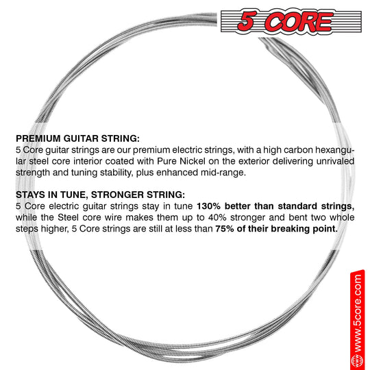 Light gauge nickel-wound strings for easy fretting and smooth playability