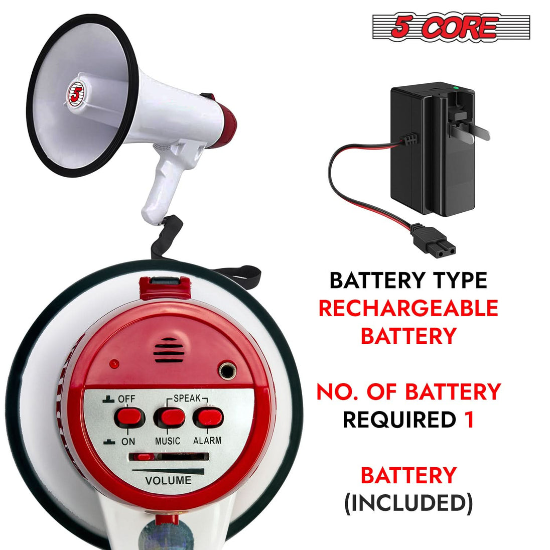A powerful megaphone with a 300-meter range, ensuring clear, loud communication in large spaces or events.
