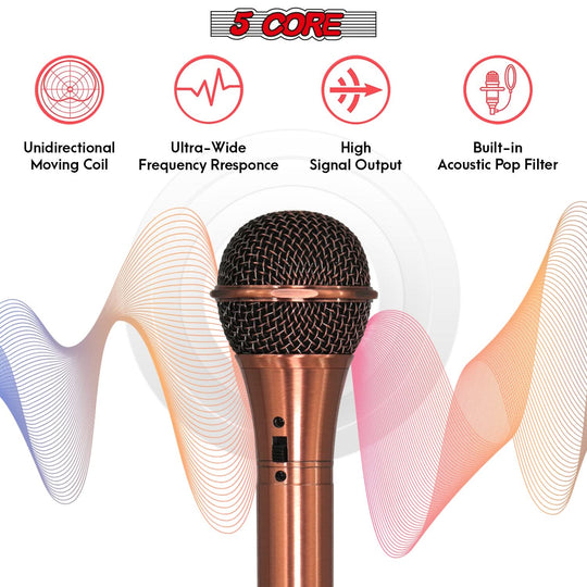 Dynamic XLR microphone designed for stage performance and vocals