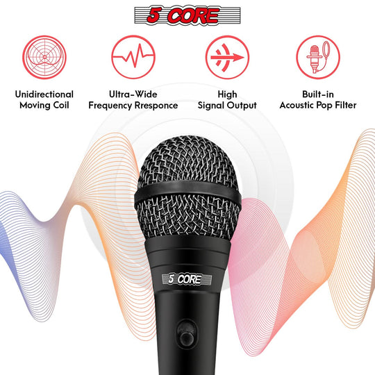 5Core professional mic with XLR connection ideal for studio and live events