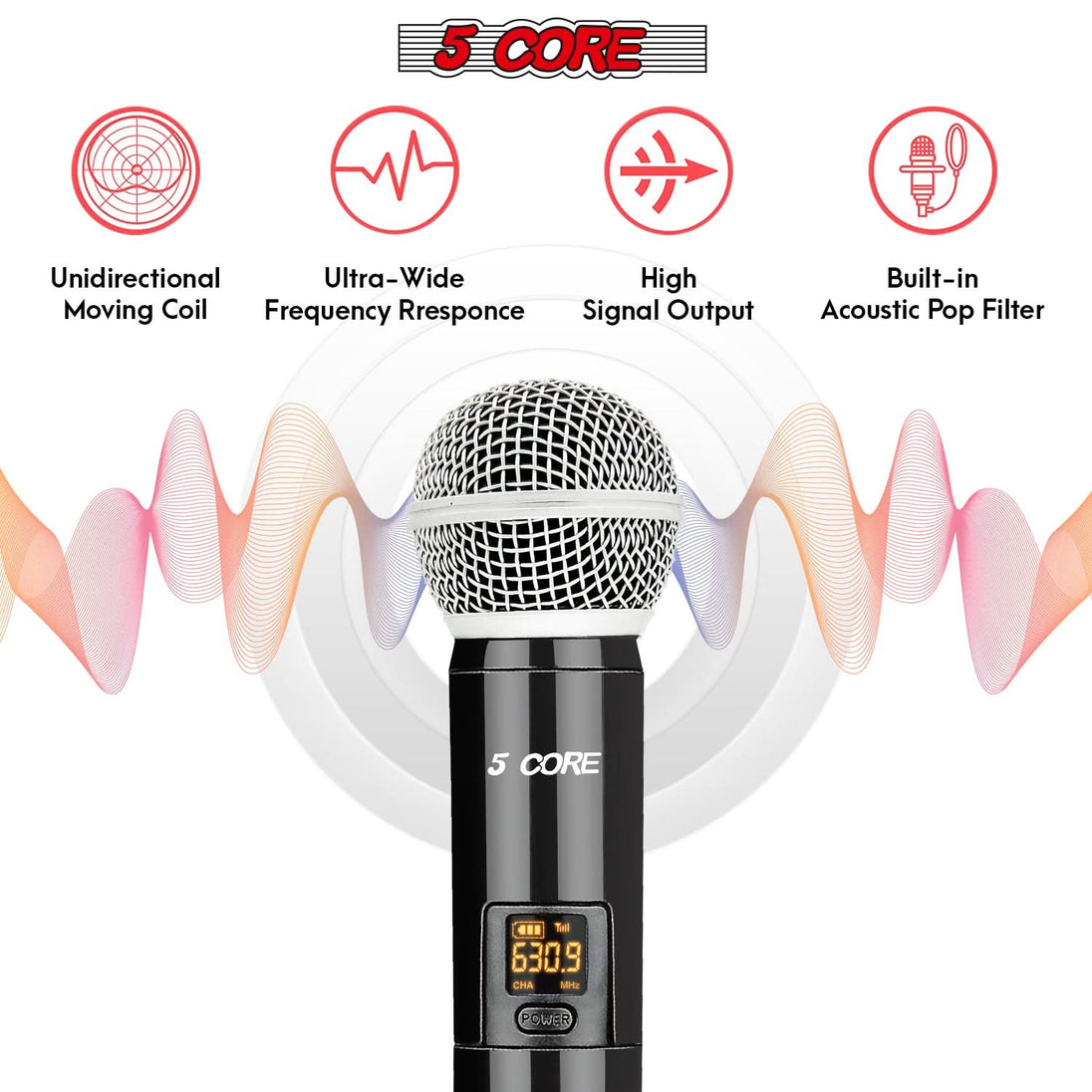 Compact microphone with basic switches for simple, user-friendly audio control