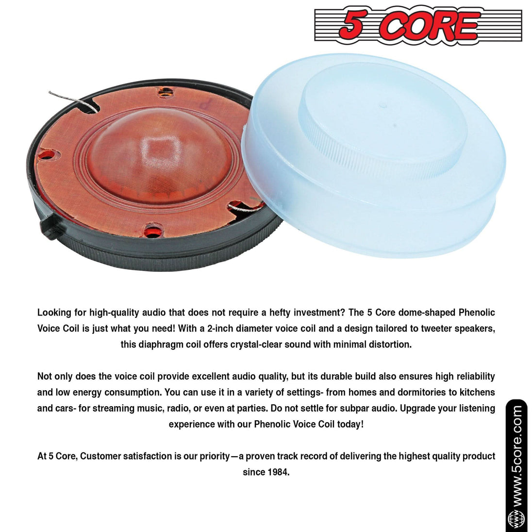 5Core 2-inch voice coil diaphragm with phenolic material for compression horn drivers