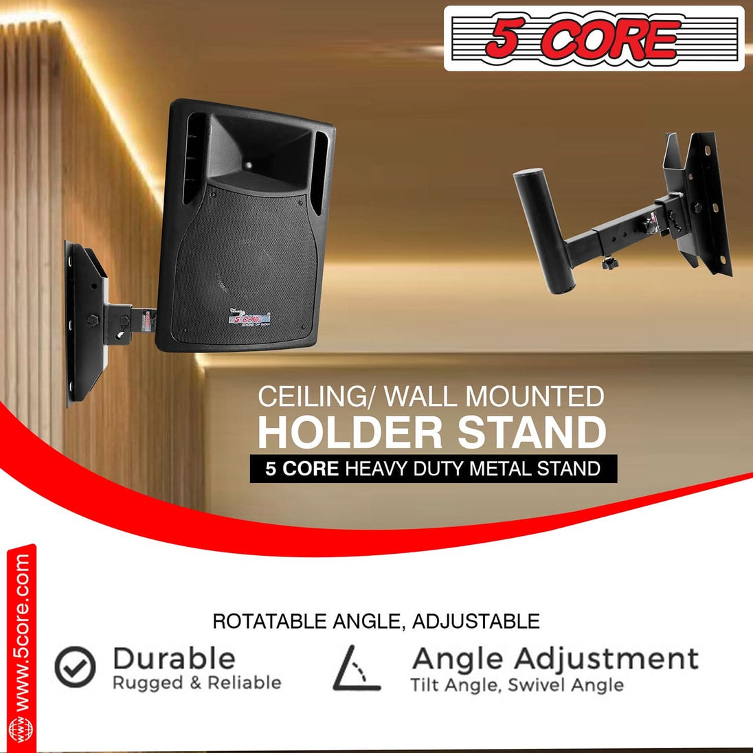 Universal speaker mounting bracket for home and studio use
