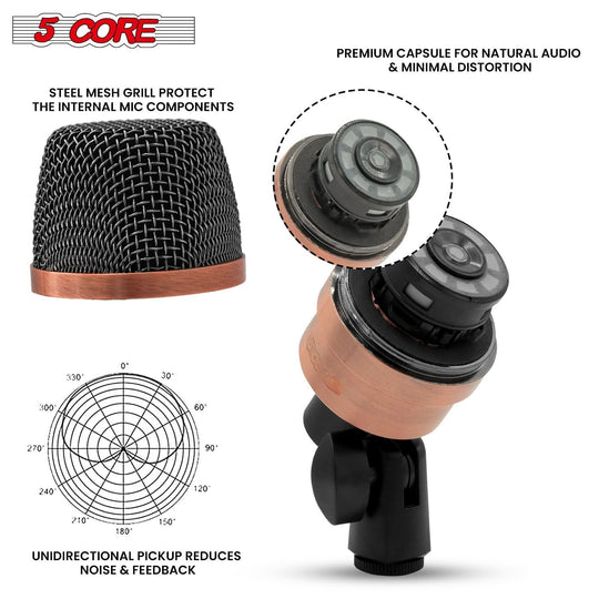 5Core copper XP condenser mic for drum kit, ideal for conga, snare, and tom