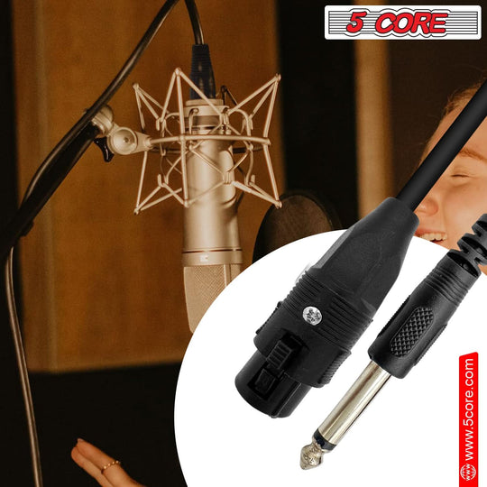 Professional TRS to XLR female cables for studio or stage use