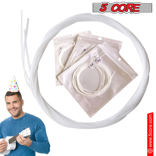 5Core reliable ukulele strings with nylon construction for consistent bright sound