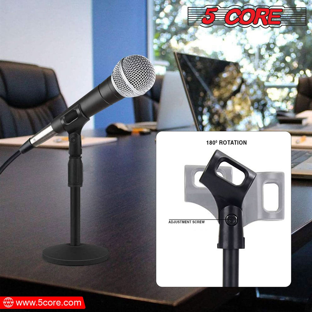 Professional microphone clip holders with screw adapters for stands