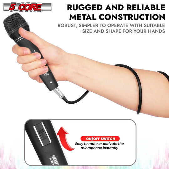 5Core handheld microphone designed for karaoke and recording sessions