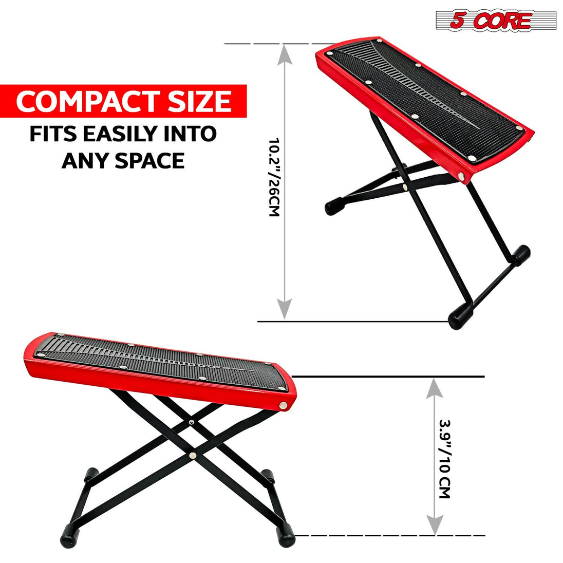 Collapsible folding guitar foot stool