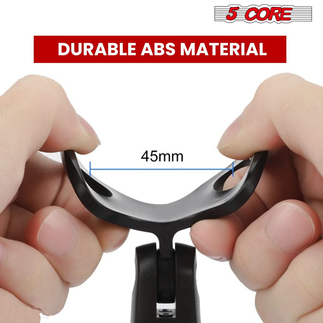 5Core 6-piece microphone clip holder set with 5/8 to 3/8 inch screw adapters