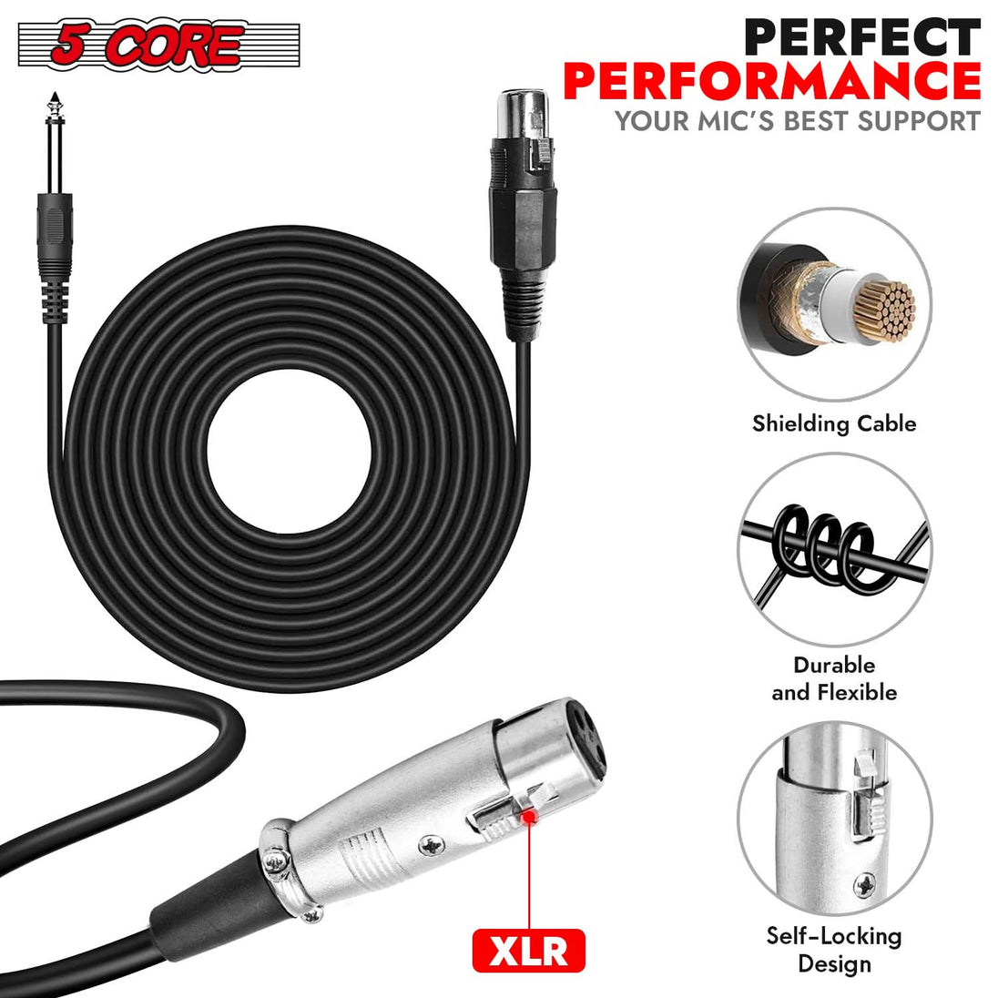 5Core handheld XLR microphone for studio and live performances