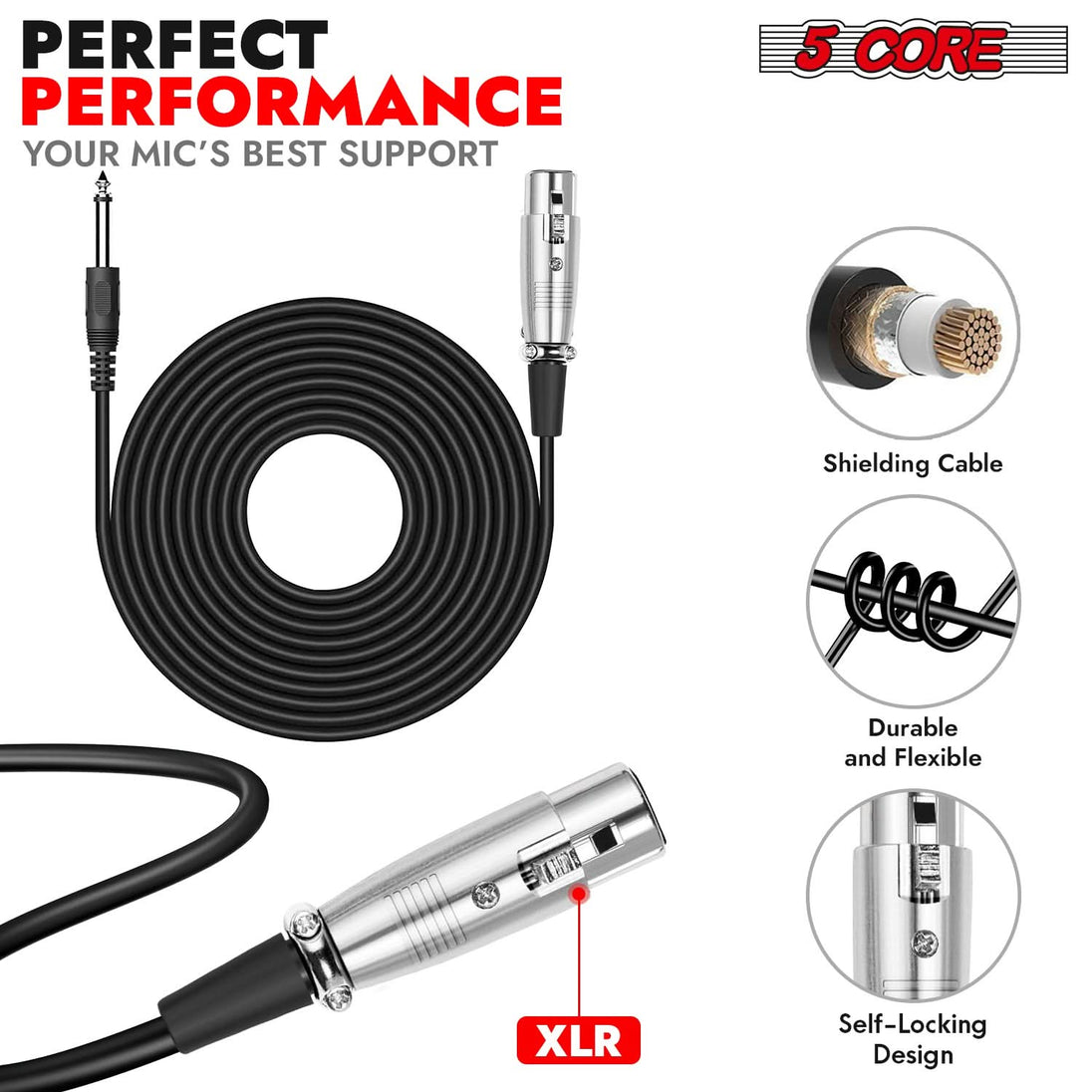 5Core studio and karaoke microphone with clear vocal output