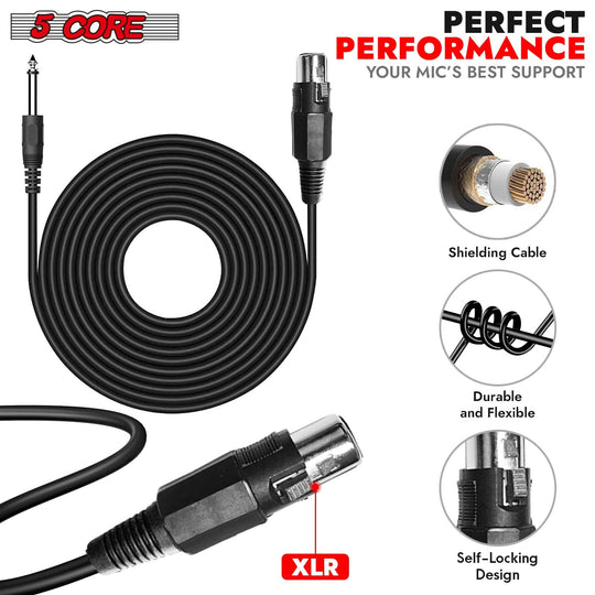 5Core XLR dynamic microphone handheld mic for singing and studio use