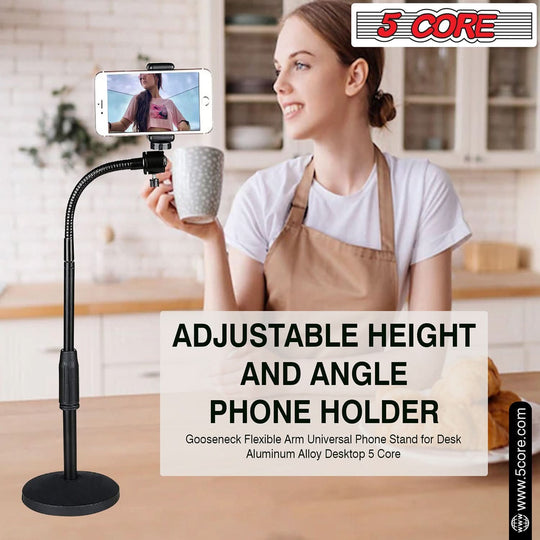 5Core scissor boom arm stand for cell phone and tablet desk holder adjustable design