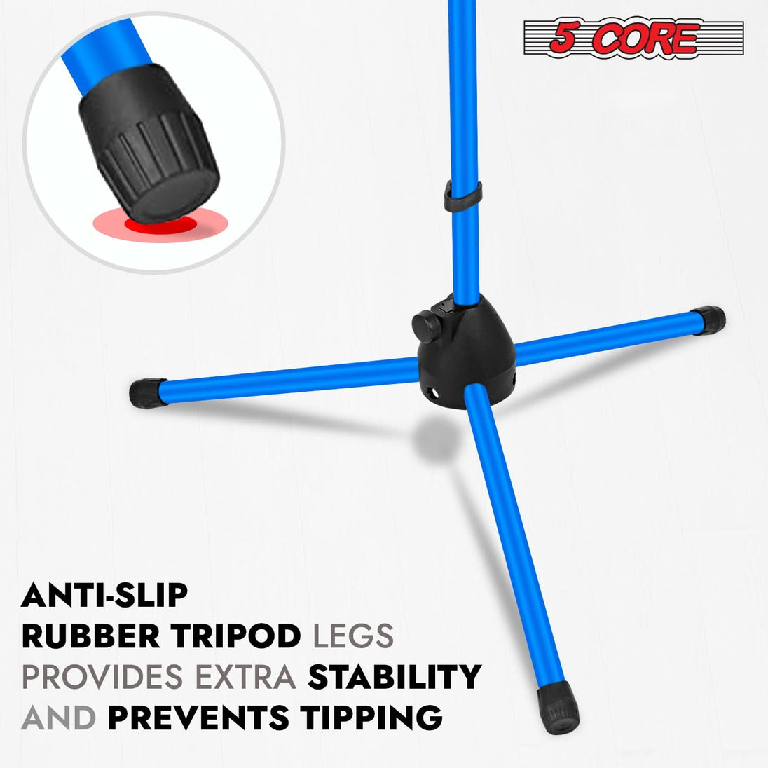 Sturdy 5Core mic stand ideal for vocal recordings and stage performances